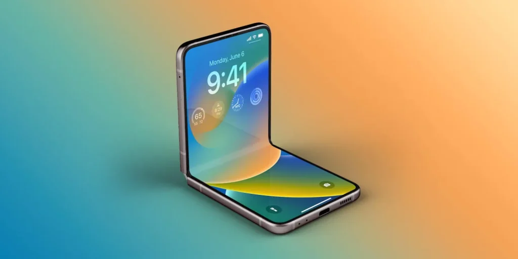Apple foldable iPhone clamshell