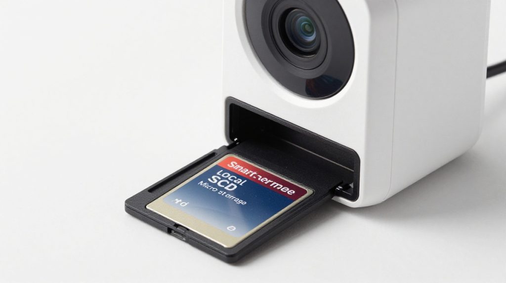 SD card slot on a smart camera