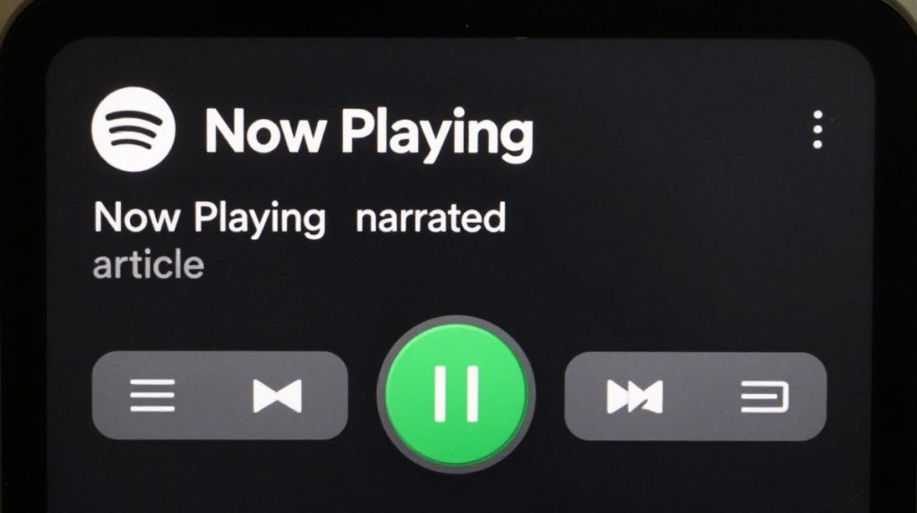 Spotify Now Playing interface